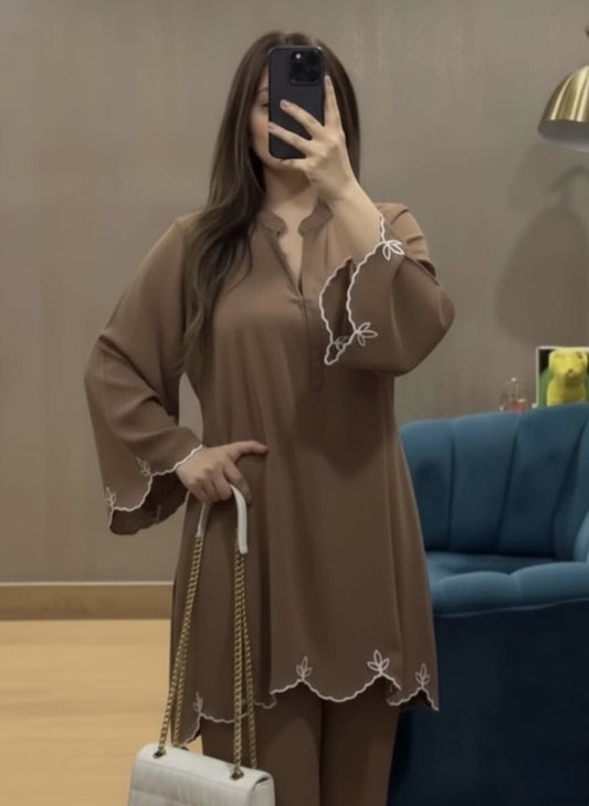 Women Embroidered Regular Kurta with Palazzos