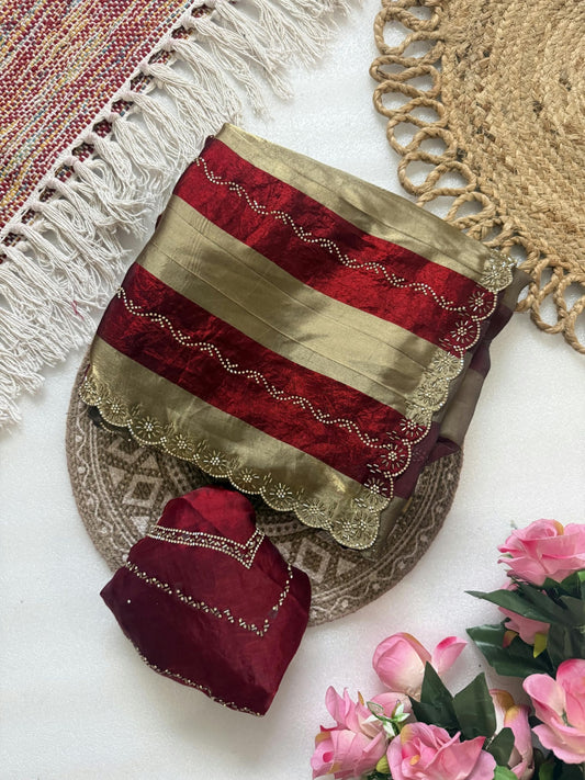 Premium Designer Organza Dupatta with Embellished Border