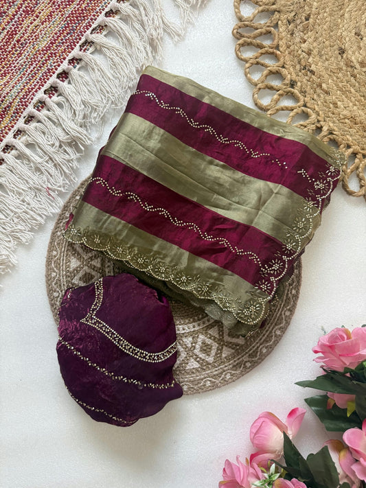 Premium Designer Organza Dupatta with Embellished Border