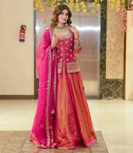 Women's silk ready to wear lehnga choli set