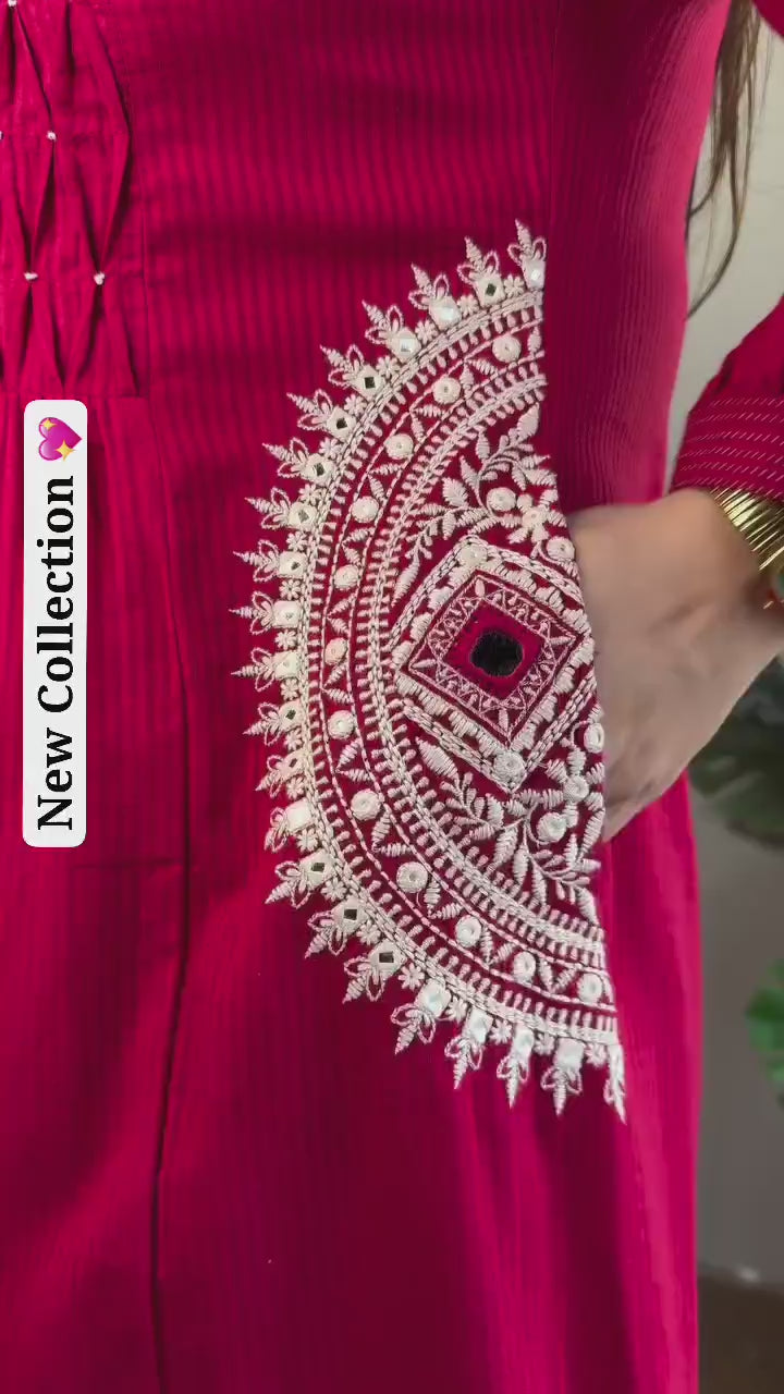 Premium Embroidered Anarkali Kurta Set – Festive & Casual Wear